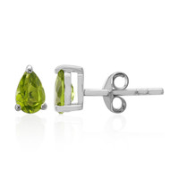 Burmese Peridot Silver Earrings