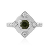 Ceylon Green Zircon Silver Ring