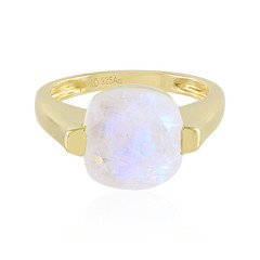 Rainbow Moonstone Silver Ring