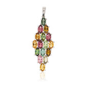 Fancy Tourmaline Silver Pendant