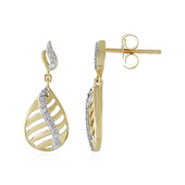 9K Flawless (F) Diamond Gold Earrings (LUCENT DIAMONDS)