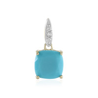 9K Sleeping Beauty Turquoise Gold Pendant