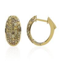 14K SI2 Fancy Diamond Gold Earrings (CIRARI)