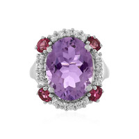 Rose de France Amethyst Silver Ring