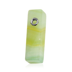 Green Calcite Silver Pendant