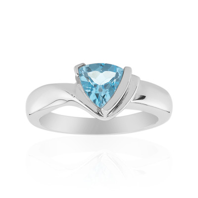 Swiss Blue Topaz Silver Ring