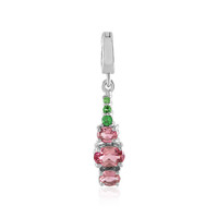 Nigerian Pink Tourmaline Silver Pendant