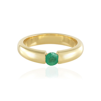 Zambian Emerald Silver Ring