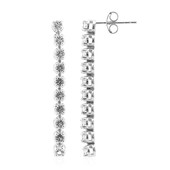 White Topaz Silver Earrings