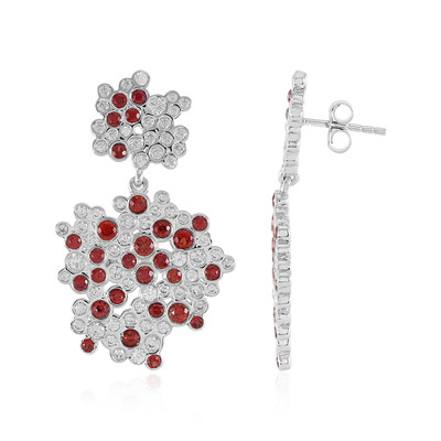 Tanzanian Ruby Silver Earrings (de Melo)