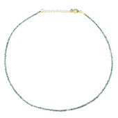 Blue Diamond Silver Necklace