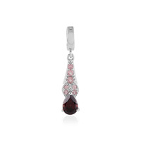 Mahogany Zircon Silver Pendant