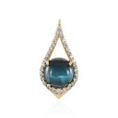 18K Cats Eye Indicolite Gold Pendant (AMAYANI)