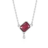 Madagascar Ruby Silver Necklace