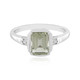 Green Amethyst Silver Ring