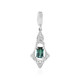 Benedito Green Tourmaline Silver Pendant