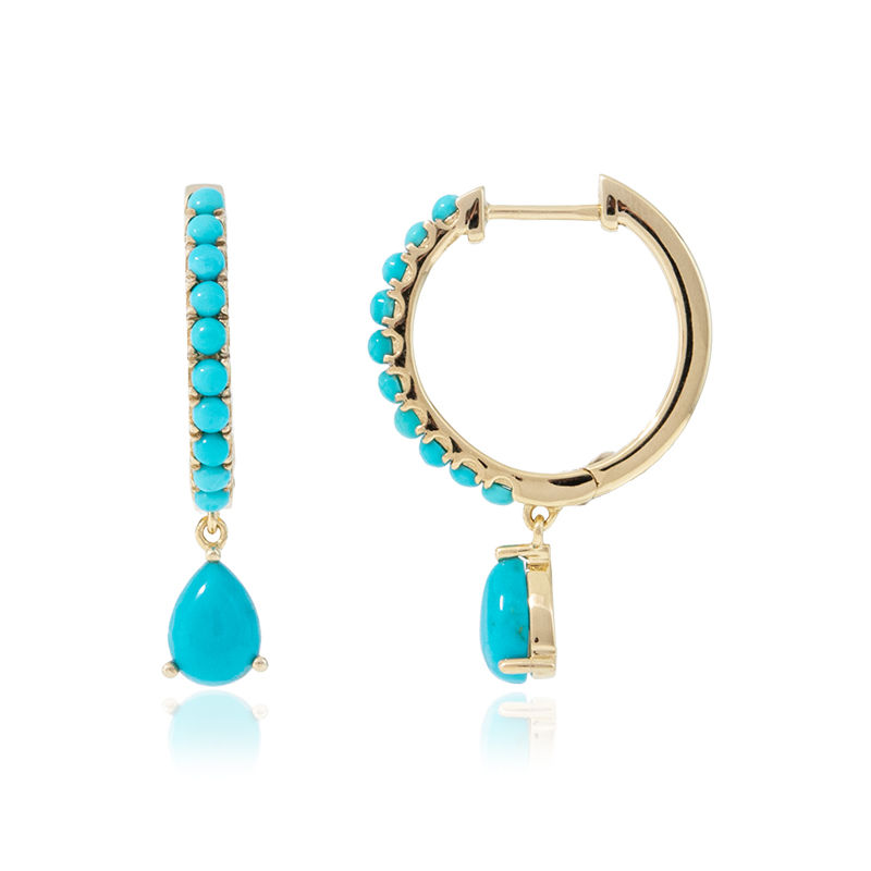 Natural Sleeping Beauty Turquoise Earrings, Sterling Silver Dangle Women  Earrings, Blue Round Stone at Rs 1800/piece | Simple Earring in Jaipur |  ID: 21866389055