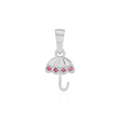 Rubellite Silver Pendant