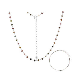 Fancy Tourmaline Silver Necklace