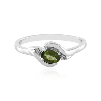 Moldavite Silver Ring