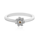 I3 Champagne Diamond Silver Ring