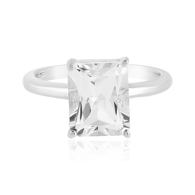 White Topaz Silver Ring