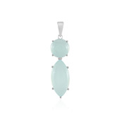 Aqua Chalcedony Silver Pendant