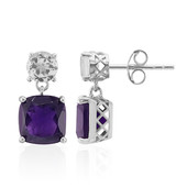 Zambian Amethyst Silver Earrings