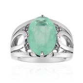 Green Pastel Quartz Silver Ring