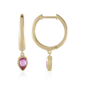 Madagascar Pink Sapphire Silver Earrings