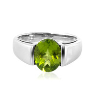 Peridot Platinium Ring