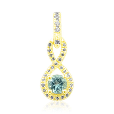 9K Nigerian Paraiba Tourmaline Gold Pendant