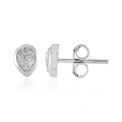 I2 (I) Diamond Silver Earrings