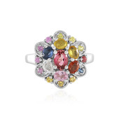 Unheated Ceylon Pink Sapphire Silver Ring