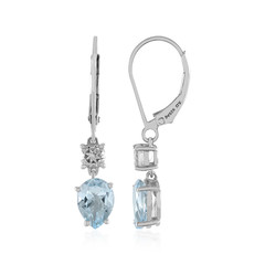 Sky Blue Topaz Silver Earrings