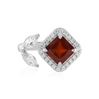 Hessonite Garnet Silver Ring