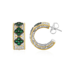 Zambian Emerald Silver Earrings (Gems en Vogue)