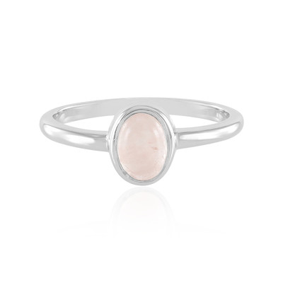 Rose Quartz Silver Ring (MONOSONO COLLECTION)