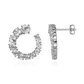 White Topaz Silver Earrings