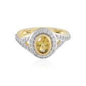 Yellow Beryl Silver Ring