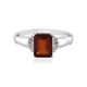 Hessonite Garnet Silver Ring