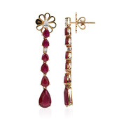 18K Burmese Ruby Gold Earrings (Estée Collection)