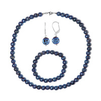 Blue Lava Silver Set