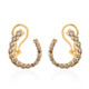 9K I2 Champagne Diamond Gold Earrings (de Melo)