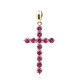 9K Rubellite Gold Pendant