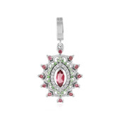 Nigerian Pink Tourmaline Silver Pendant