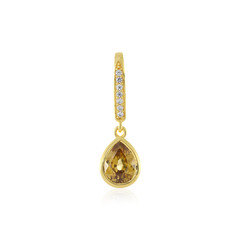 Yellow Zircon Silver Pendant