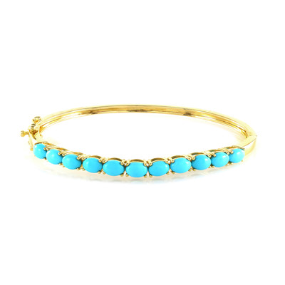 Sleeping Beauty Turquoise Silver Bangle