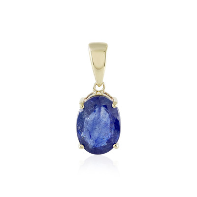 9K Blue Sapphire Gold Pendant