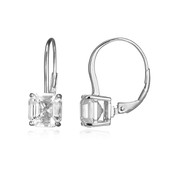 White Topaz Silver Earrings